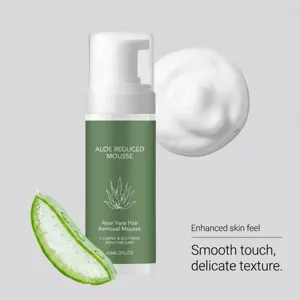 Aloe vera hair removal mousse gentle soothing 60ml skincare smoothing foam spray bottle