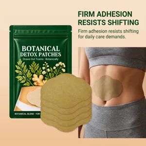 Patchs de désintoxication ombilicale à base de plantes, matériau doux pour les soins abdominaux.