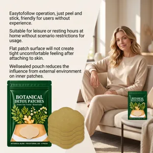 Patchs de désintoxication botanique pour le soin du nombril, doux patchs corporels aux plantes.