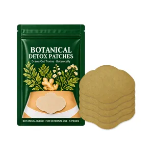 Patchs botaniques de détox pour les soins du corps, autocollants de nombril aux herbes et confort.