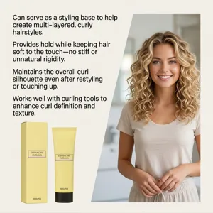 Curl defining gel 200g provides strong hold and natural bounce for wavy hairstyles easily.