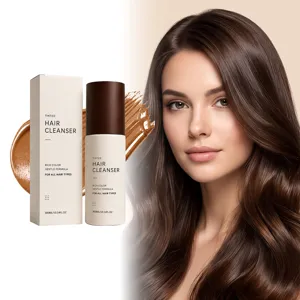 Plant Extract Nourishing Brown Hair Shampoo Gentle Formula Cleansing Hair Care Liquid Shampoo For All Hair Types