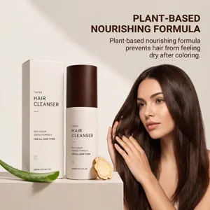 Plant-based nourishing hair cleanser 300ml, gentle formula for colored hair care daily use.