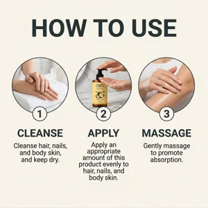 Multi-purpose coconut oil for smooth hair, soft nail cuticles, and deeply nourished body care.
