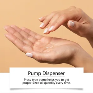 Multipurpose coconut oil detail showing clear texture on palm for skin and nail care.