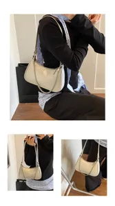 Bolso de hombro para mujer hobo chic con cadena de moda estilo minimalista casual diario