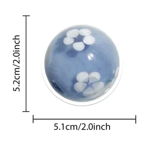Blue floral sticker aesthetic decal for laptop suitcase phone decor water resistant