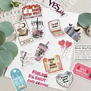 Waterproof book reading theme decorative stickers pack for journal laptop luggage DIY crafts