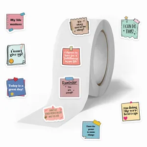 Rouleau d'Autocollants d'Affirmation Inspirants Citations Positives Autocollants De Motivation Pour Journal DIY Scrapbooking