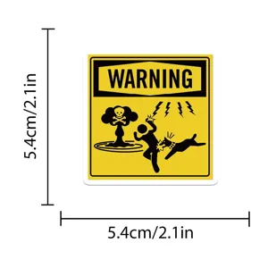 Funny warning sticker waterproof vinyl decal for luggage laptop skateboard car helmet diy toy.