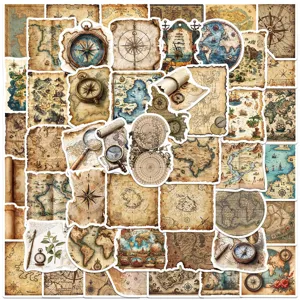 Adesivi Da Viaggio Mappa Del Mondo Retro Adesivi In Vinile Impermeabili Per Valigia Laptop Libro Arte DIY