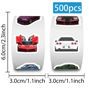 500pcs Rollo JDM Pegatinas de Coche de Carreras Impermeables Calcomanías de Vinilo para Laptop