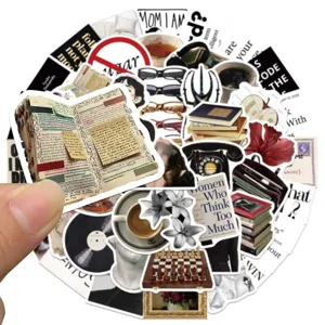 50pcs museum vintage art stickers waterproof vinyl decals for luggage guitar phone case DIY
