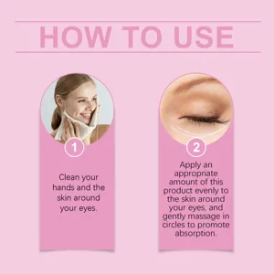 Schritt-für-Schritt-Anleitung zur korrekten Anwendung von Augen-Serum für schöne Haut.