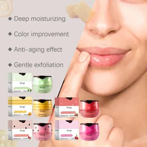 Lip mask detail view, showing rich texture and nourishing lip care variants clearly.