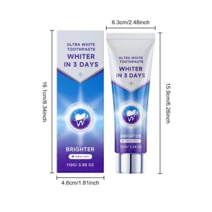 Dentifrice de soin frais violet nettoyage doux des taches de surface menthe rafraîchissante 110g