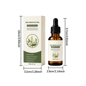 Soluzione per igiene orale alle erbe flacone contagocce da 30ml con scatola cura quotidiana