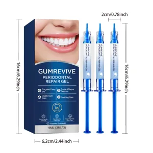 Kit de gel réparateur parodontal pour soins bucco-dentaires de 9ml pour gencives saines et propres.