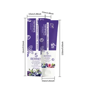 Dentifrice blanchissant aux baies pour soins bucco-dentaires quotidiens tube de 50g