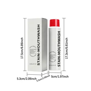 Stain removal mouthwash with 237ml capacity, alcohol-free refreshing oral care product.