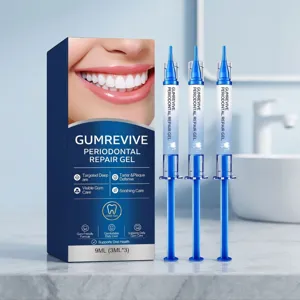 Kit de gel de réparation parodontale portable avec 3 seringues pour les soins des gencives.