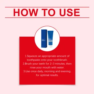 Infographie détaillée montrant les instructions d'utilisation du dentifrice hydroxyapatite.