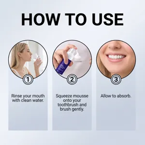 Mousse dentaire violette blanchissante pour soin quotidien des dents haleine fraîche 40ml