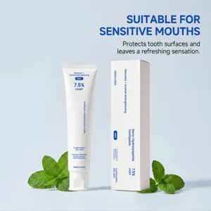 Dentifrice nano-hydroxyapatite 120g pour dents sensibles, émail et menthe fraîche.