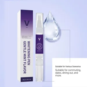 Portable teeth whitening pen with gentle mint flavor for daily cleaning and bright confident smile.