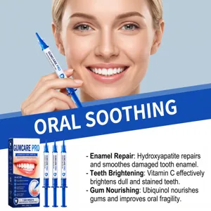 Kit de gel dentaire avancé avec 3 stylos applicateurs pour réparer l'émail et apaiser les gencives.