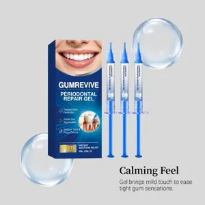 Zahnfleischreparatur-Gel-Set mit beruhigender Formel für sanfte Pflege, tragbare 3-ml-Tuben.