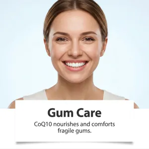 Gros plan sur un sourire éclatant et les détails de soin des gencives pour une hygiène.