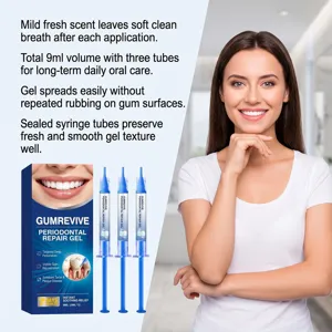 Parodontal-Reparaturgel Set mit drei 9ml Spritzentuben fur die tagliche Zahnpflege.