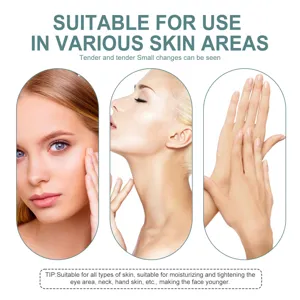 Retinol Serum Detailbild zeigt Anwendung auf Gesicht, Hals und Händen für Hautpflege.