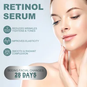 Retinol Gesichtsserum gegen Falten, strafft die Haut und sorgt für einen strahlenden Teint.