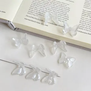 Acrylic faceted butterfly beads for DIY hair accessories and jewelry making crafts.