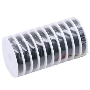 Black beading thread rolls set for DIY handmade jewelry making, necklaces and bracelets main view.