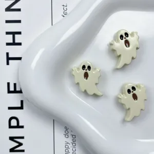 Abalorios de fantasma de acrílico pintado detalle abalorio gracioso de dibujos animados DIY.