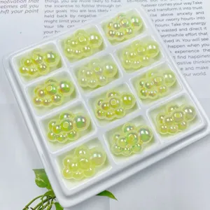 Perline nuvola luminose UV in acrilico ciondoli foro dritto per gioielli braccialetto fai da te.