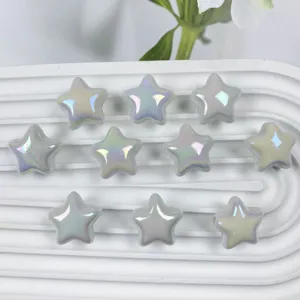 20mm Iridescent Star Acrylic Beads DIY Handmade Jewelry Beading Accessories Shiny Star