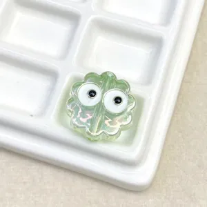 Cute electroplated UV transparent googly eyes bead for DIY phone chains and bag accessories.