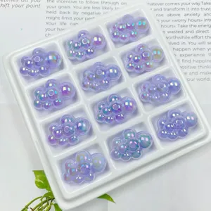 Perline acriliche nuvola iridescenti viola accessori per gioielli fai da te braccialetti telefono