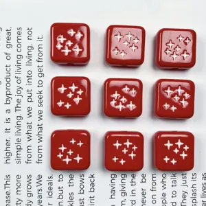 Perline quadrate in acrilico rosso stella ciondolo gioielli accessori materiale fai da te
