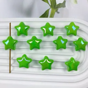 20mm colorful acrylic star loose beads DIY handmade jewelry accessories glossy green stars