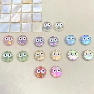 Colorful Acrylic Big Eyes Biscuit Loose Beads DIY Phone Chain Bag Hanging Ornament Jewelry Making Accessories