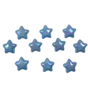 20mm iridescent star acrylic loose beads DIY handmade jewelry accessories glossy stars