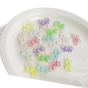 Cuentas de lazo acrílico iridiscente colorido para dijes de teléfono diy pulseras.