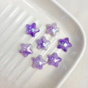 AB gradient purple star beads for DIY handmade bracelets necklaces hair clip jewelry making