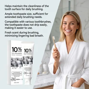 Dentifrice réparateur nano-hydroxyapatite 10% nHAP à la menthe pour les soins dentaires.