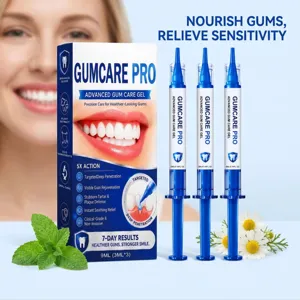 Set de gel de soin des gencives avance avec trois seringues pour une hygiene buccale quotidienne.